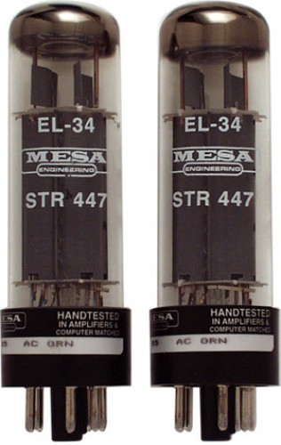 Mesa Boogie EL-34 STR-447 YEL Röhren Duett Paar 