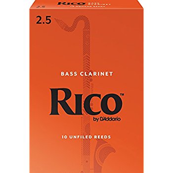 Rico Bass Clarinet Unfiled Reeds 2.5 (Box of 10)