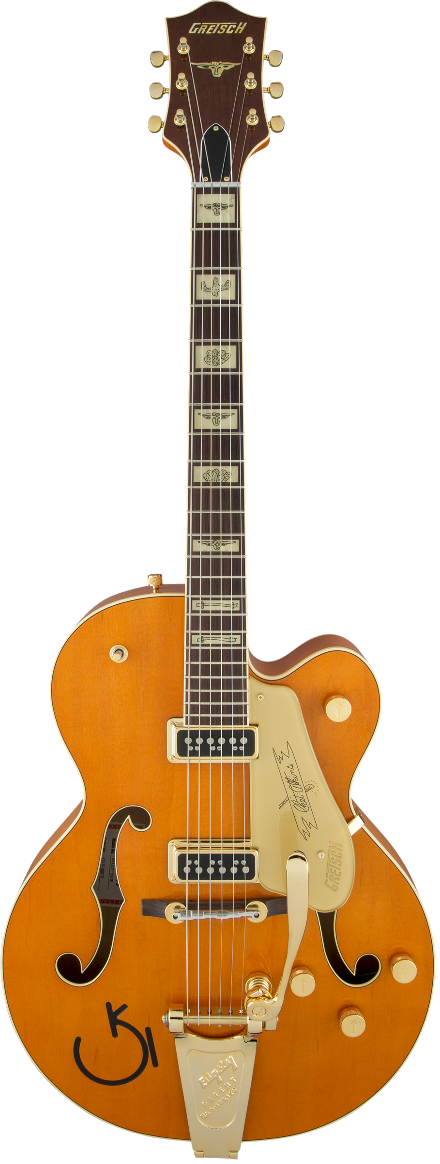 Gretsch G6120T-55 Vintage Select Edition '55 Chet Atkins® Hollow Body with Bigsby®, TV Jones®, Vintage Orange Stain Lacquer