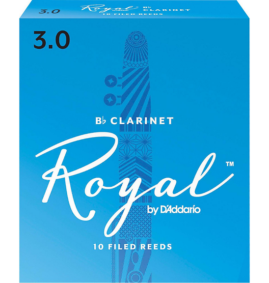 Royal Clarinet Filed Reeds 3.0 (Box of 10)