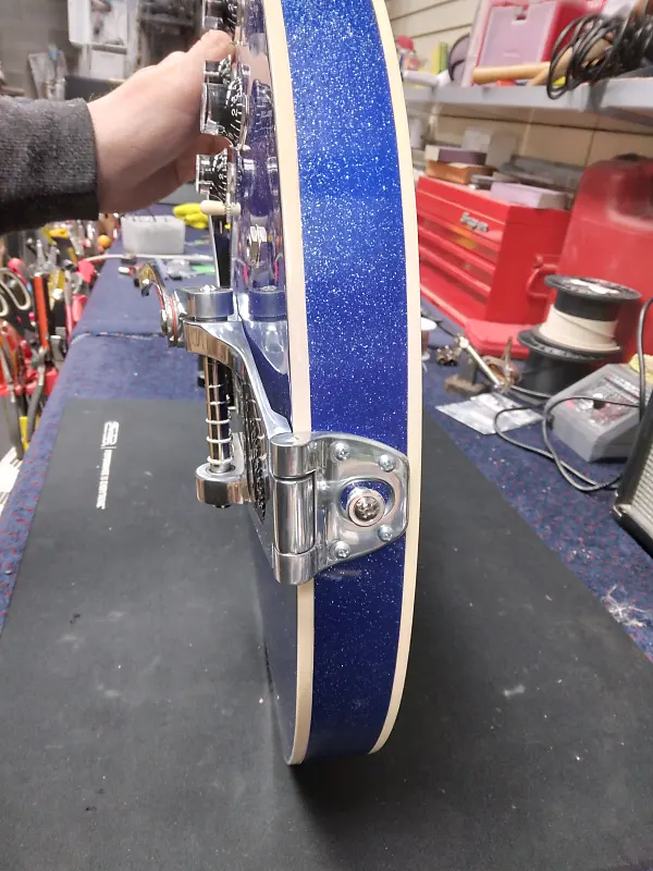 Gibson 61 ES335 Reissue - Bigsby Blue Silver Sparkle - Image 3