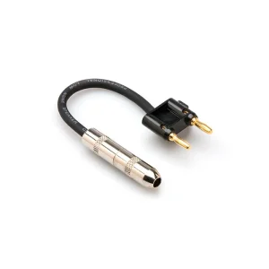 Hosa BNP-116BK 1/4 inch TS Female to Dual Banana Speaker Adapter - Black