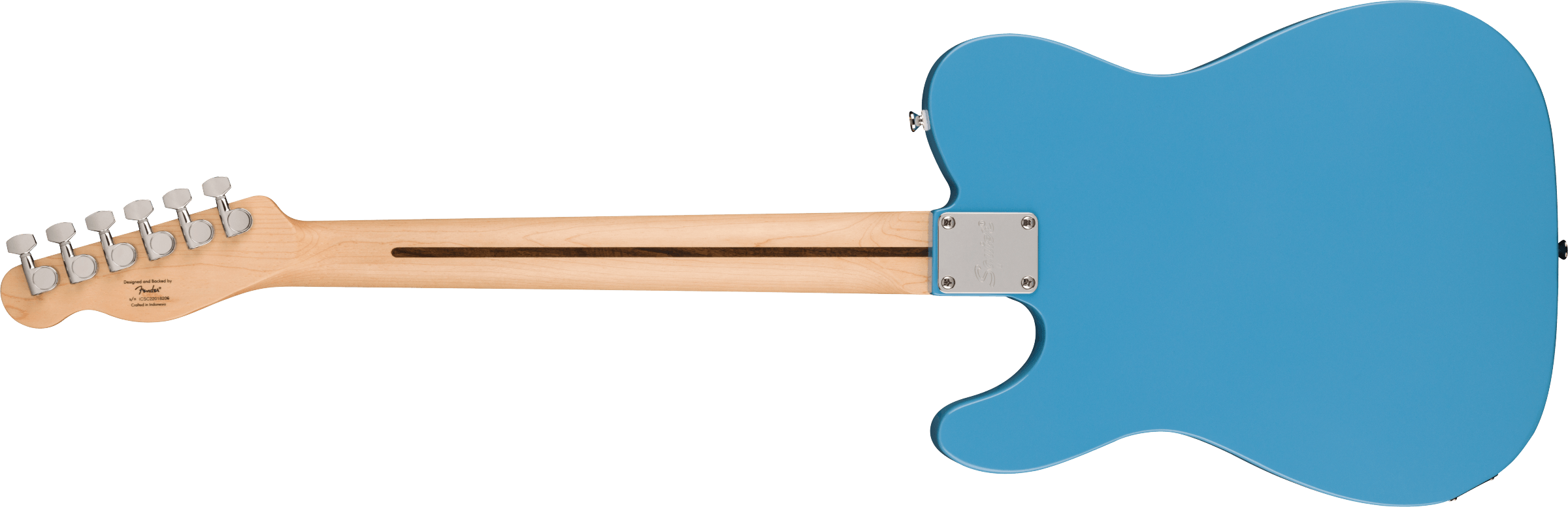 Squier Sonic® Telecaster®, Laurel Fingerboard, White Pickguard, California Blue - Image 3