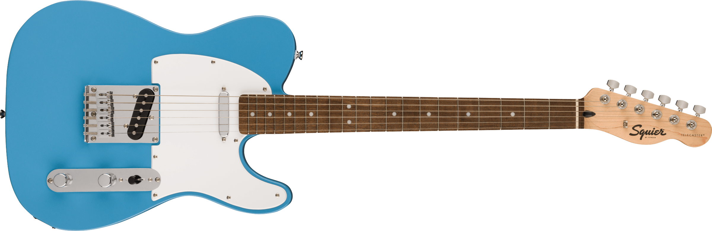 Squier Sonic® Telecaster®, Laurel Fingerboard, White Pickguard, California Blue - Image 2